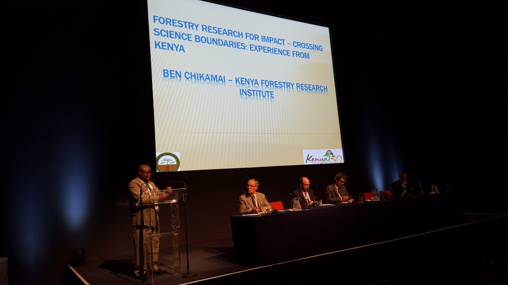 Ben Chikamai (KEFRI) speaking at the IUFRO Directors' Forum at the WFC 2015 