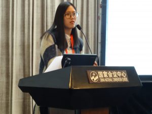 Ms. Guo Xiali during her presentation. Photo: Eva Schimpf, IUFRO Headquarters