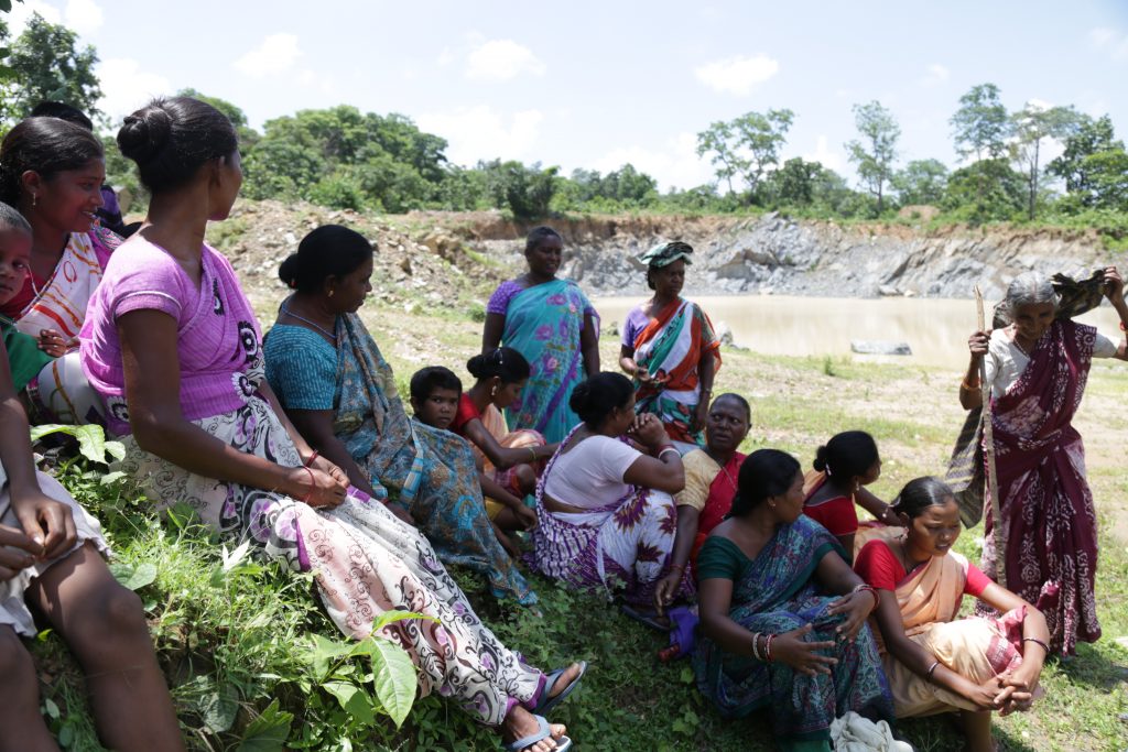 Social movement by indigenous women (temporarily) stops mining inside community forest in Odisha, India.